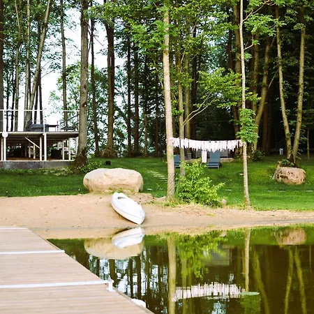Feriehus Wyspa - Dom Nad Jeziorem Z Sauna I Jacuzzi